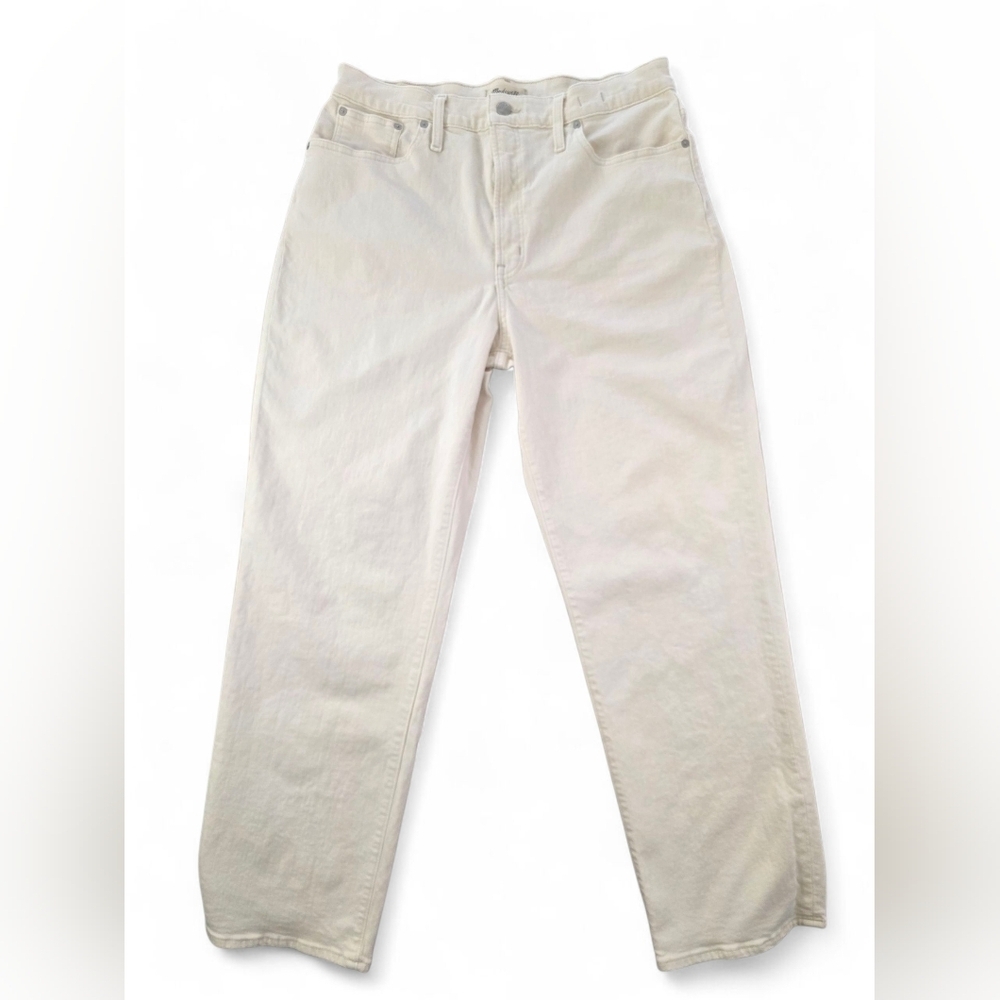 Madewell The Perfect Vintage Straight Jean Cream Ivory Denim Women’s Size 31